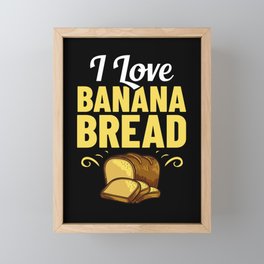Banana Bread Recipe Chocolate Chip Nuts Vegan Framed Mini Art Print