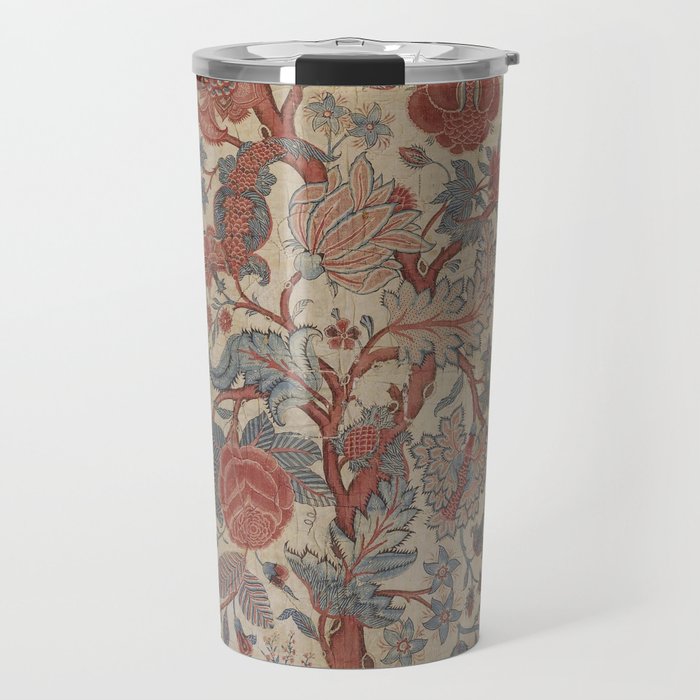 Antique Chintz Floral Tree Design Travel Mug