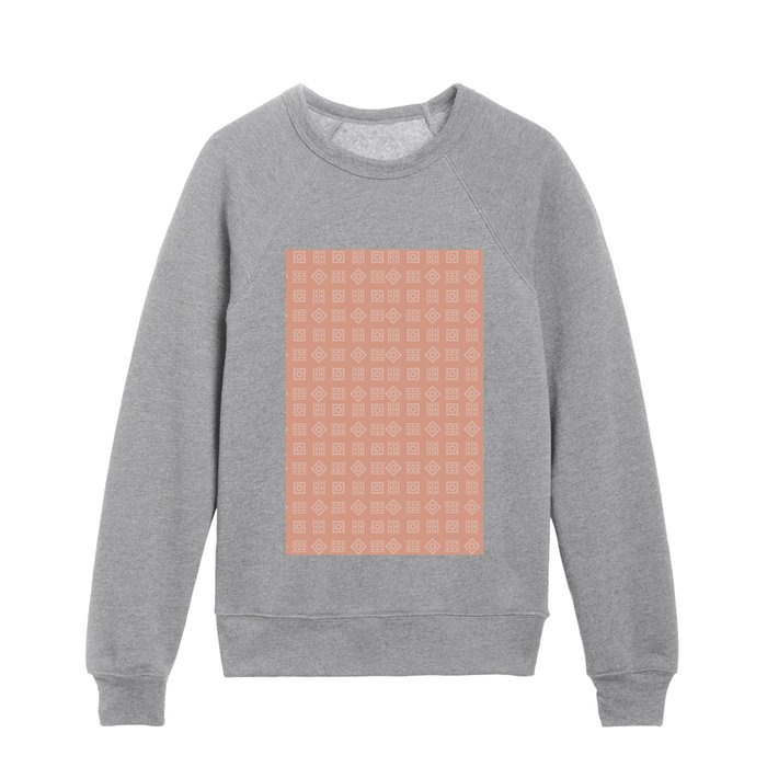 Moroccan tribal pattern terracotta Kids Crewneck