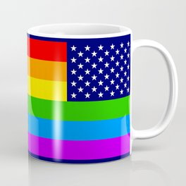 Gay USA Rainbow Flag - American LGBT Stars and Stripes Coffee Mug