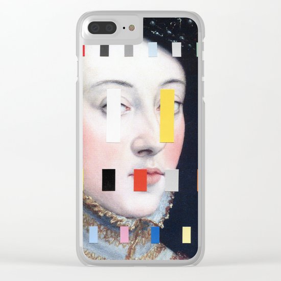 Portrait With A Spectrum 4 Clear iPhone Case