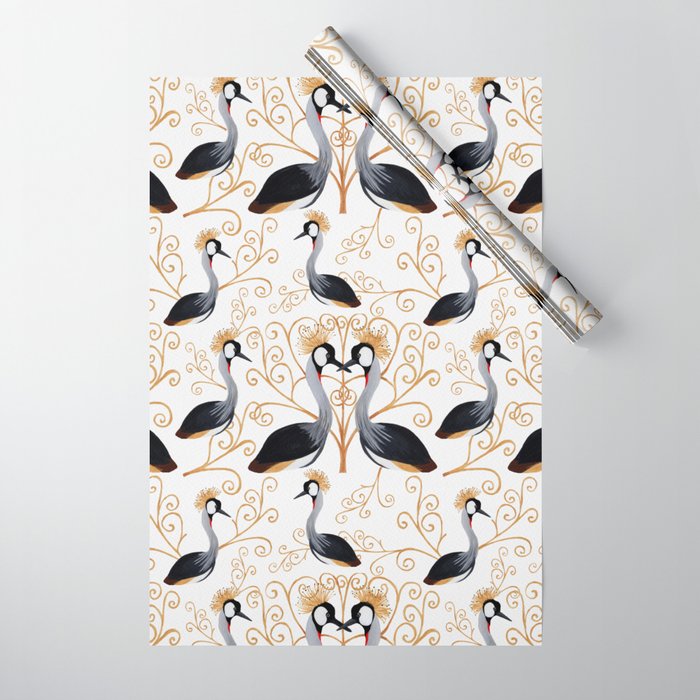 Crested Cranes Wrapping Paper