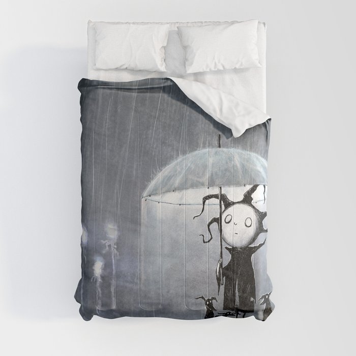 Sometimes it Pours (with background) Comforter