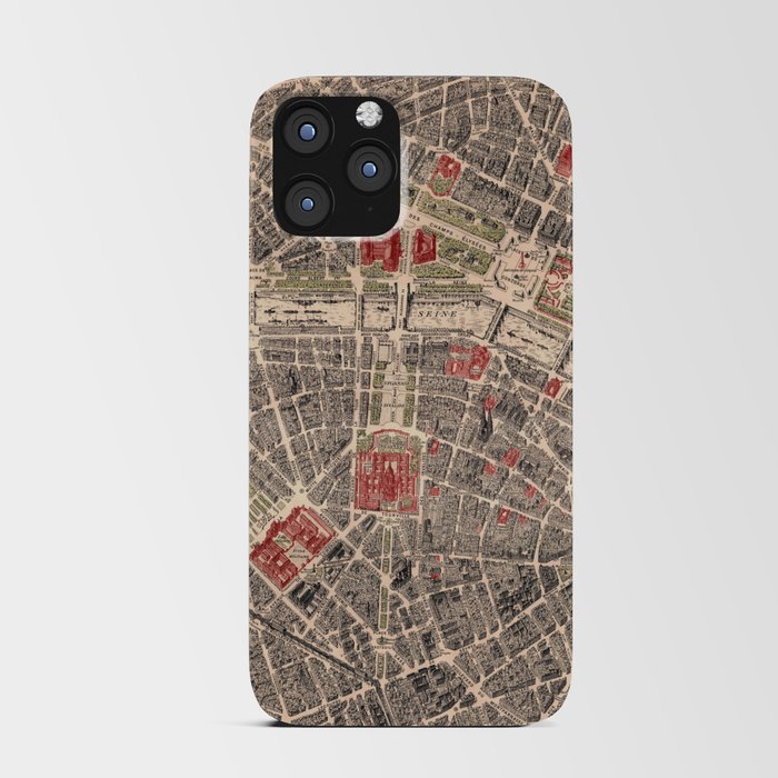 Vintage Map of Paris iPhone Card Case