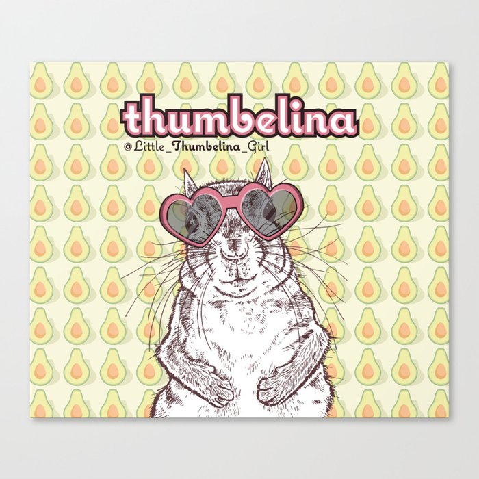 Little Thumbelina Girl: heart sunnies Canvas Print