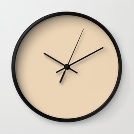 Neutral Warm Ivory Cream Solid Color Pairs PPG Sugared Pears PPG1088-3 - Single Shade Hue Colour Wall Clock
