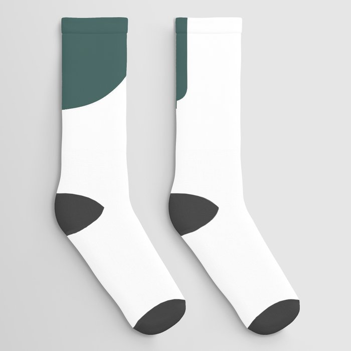 3 (Dark Green & White Number) Socks