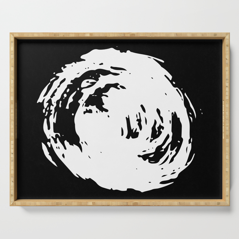 Whorl Black and White Serving Tray by followmeinstead