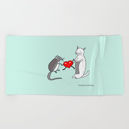 Your heart is mine Beach Towel