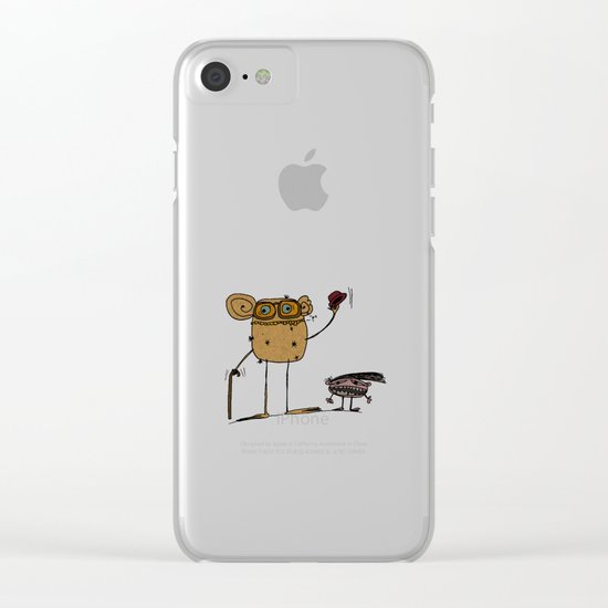 - thinking about family - Clear iPhone Case