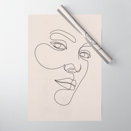 s14_2 - female face - pastel Wrapping Paper