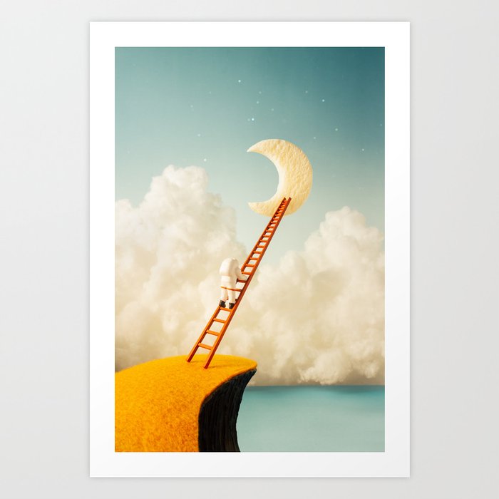A Ladder to the Moon Art Print