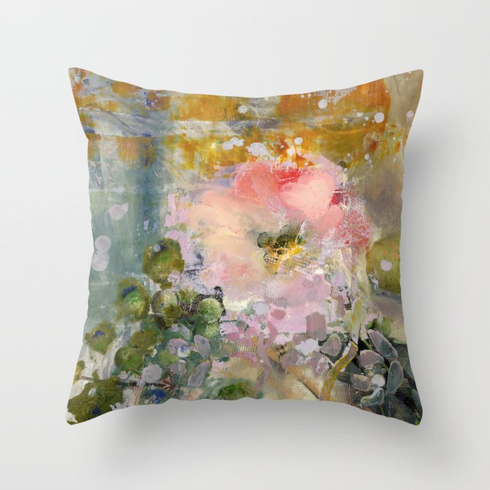 Evening Rose Throw Pillow