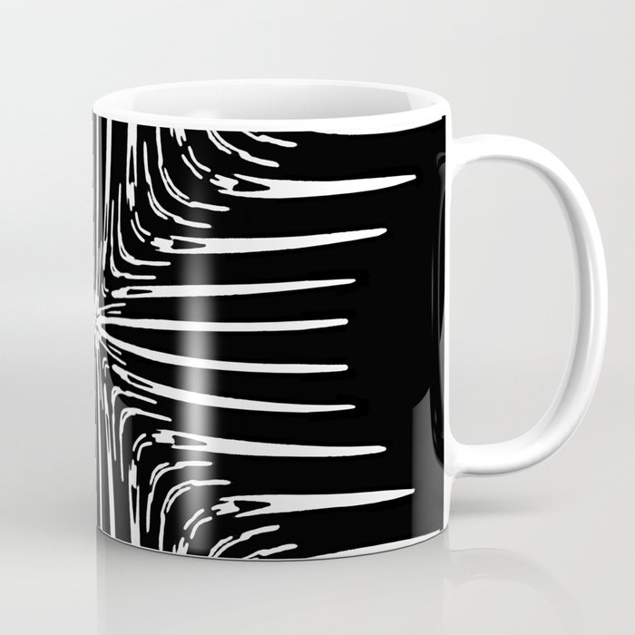 Geometric Black and White Skeleton African-Inspired Pattern Coffee Mug
