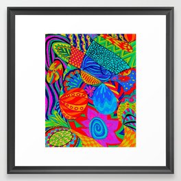 Electric Mystical Garden  Framed Art Print