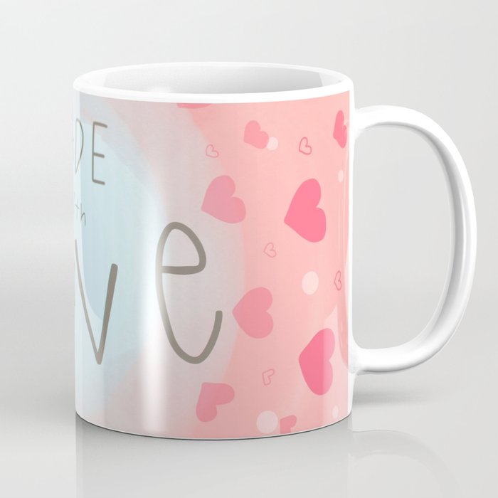 Made with love pink heart painting Coffee Mug