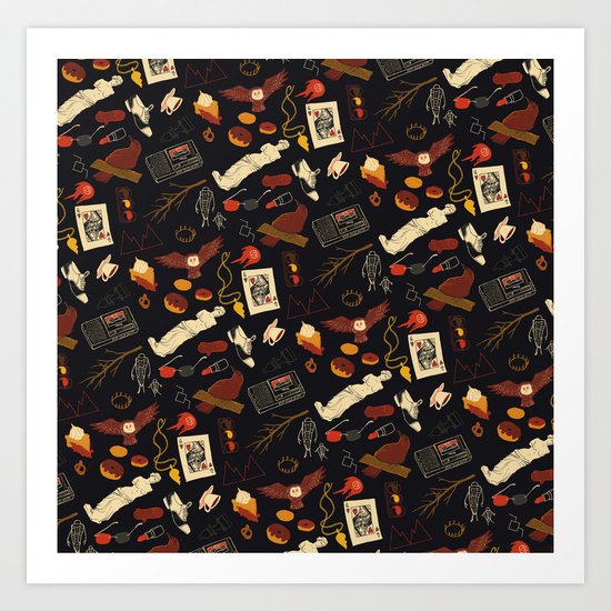 "Twin Peaks" Pattern Design Art Print