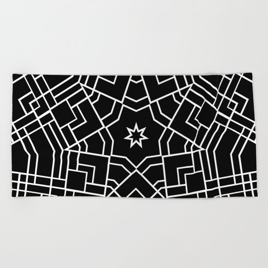 Map Star Beach Towel