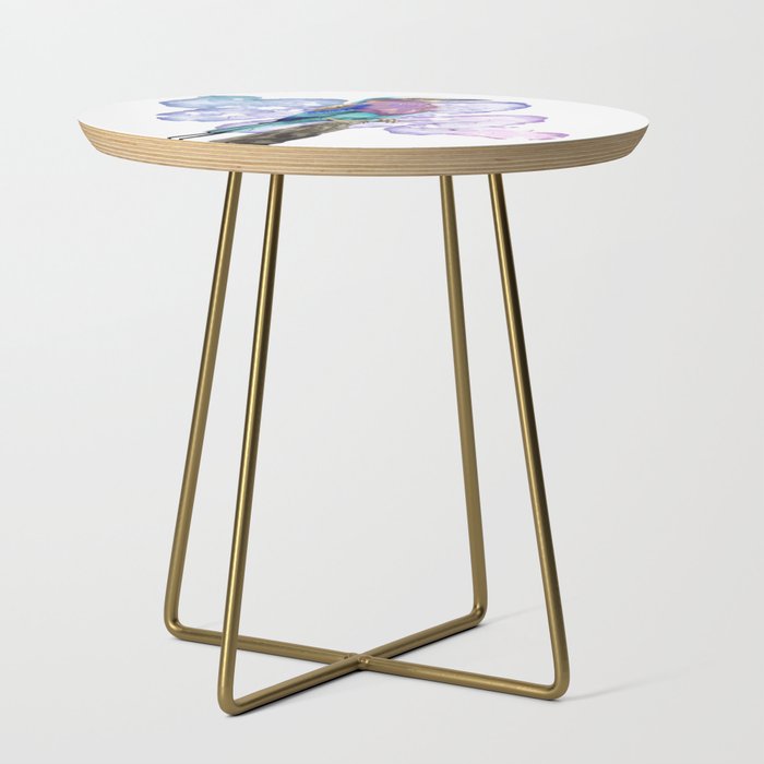 Luminous Lilac Breasted Roller Side Table