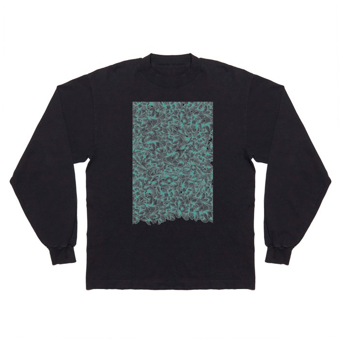 Abstract Pattern – Turquoise Long Sleeve T Shirt