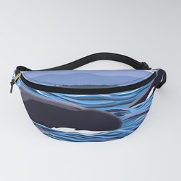 Orca Momma and calf - Ballet Slipper Fanny Pack