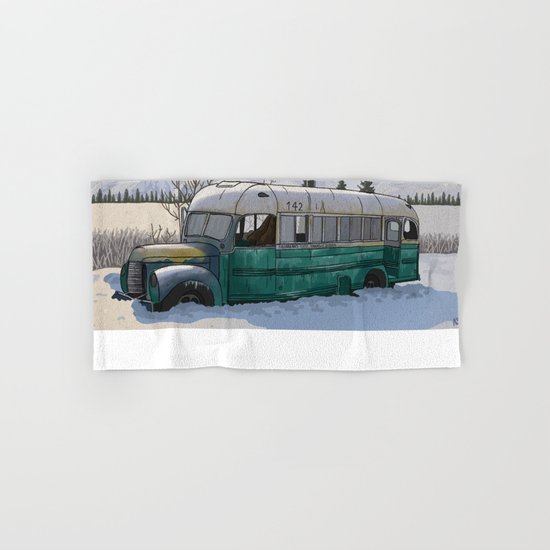 Into the Wild Fairbanks Bus Hand & Bath Towel