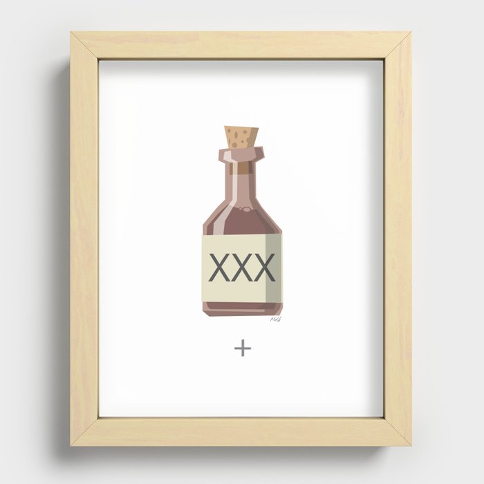 XXX Bottle Recessed Framed Print