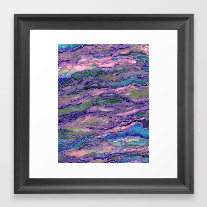 Marble Idea Lavender Pink Peach Abstract Watercolor Painting