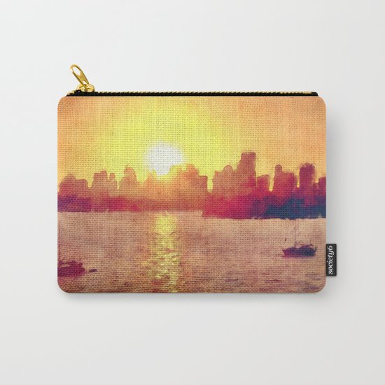 Sunset Over Miami Florida Carry-All Pouch