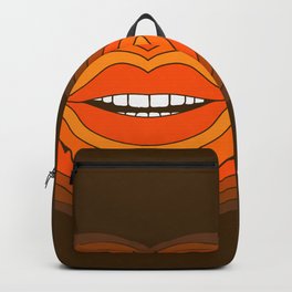 Pop Lips - Golden Backpack | Lipart, Mouth, 70Scolors, Cartoon, Brown, Orange, Popart, Lippillow, Retroart, 70Sorange 