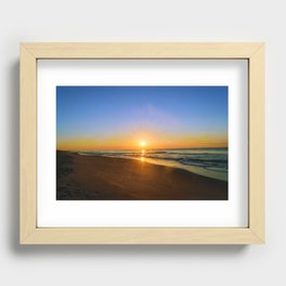 Sunrise over the beach Recessed Framed Print
