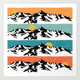 Rocky Mountain Sun Progression Art Print