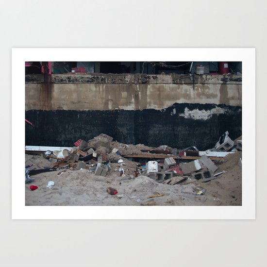 Under the Boardwalk, After Sandy Art Print