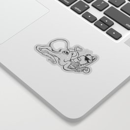 octopus-coffee Sticker