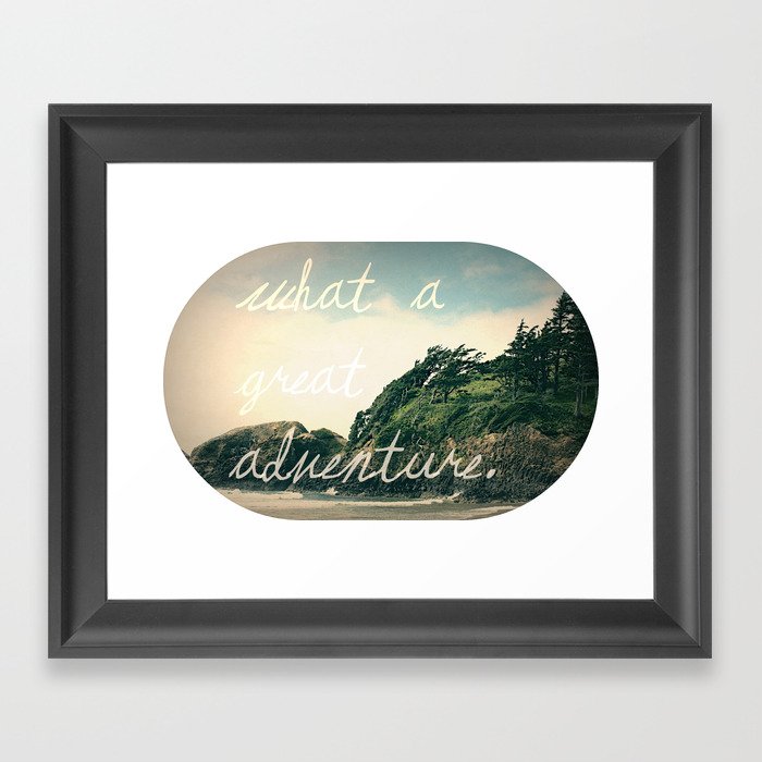 what a great adventure Framed Art Print