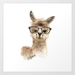 Smart Alpaca Art Print