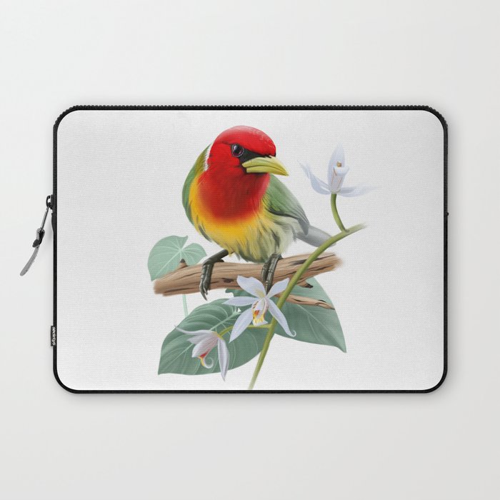 Tropical bird red-headed barbet Laptop Sleeve