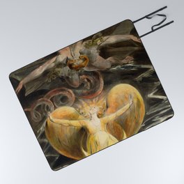 William Blake "The Great Red Dragon and the Woman Clothed with the Sun" Picnic Blanket