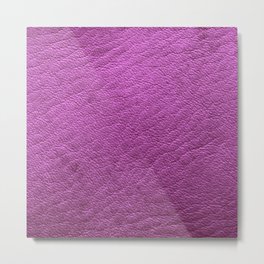 Modern Elegant Purple Leather Collection Metal Print