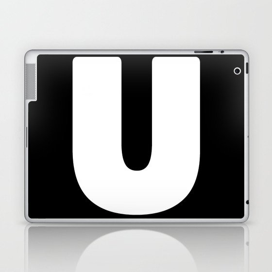 U (White & Black Letter) Laptop & iPad Skin
