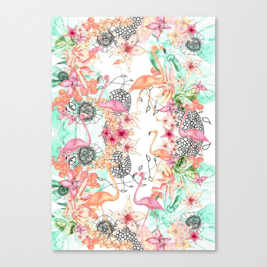 FlAmINGOS Canvas Print