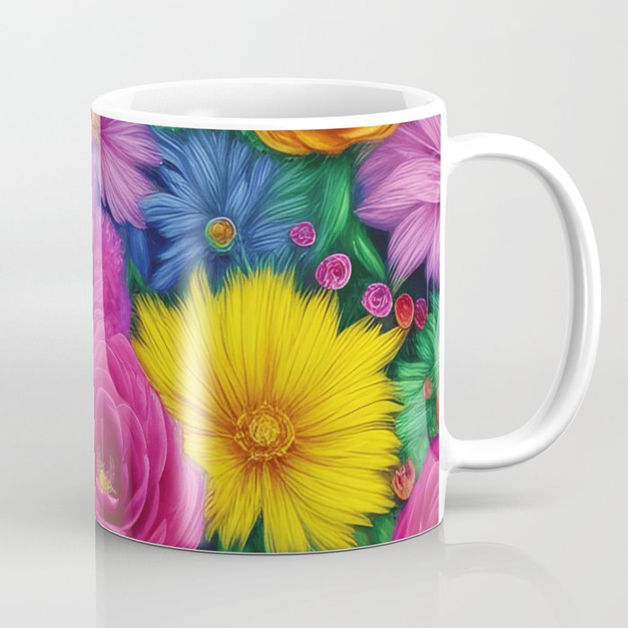 Colorful spring flowers pattern Coffee Mug