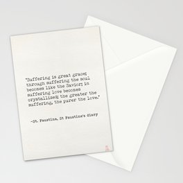 St. Faustina quote Stationery Card