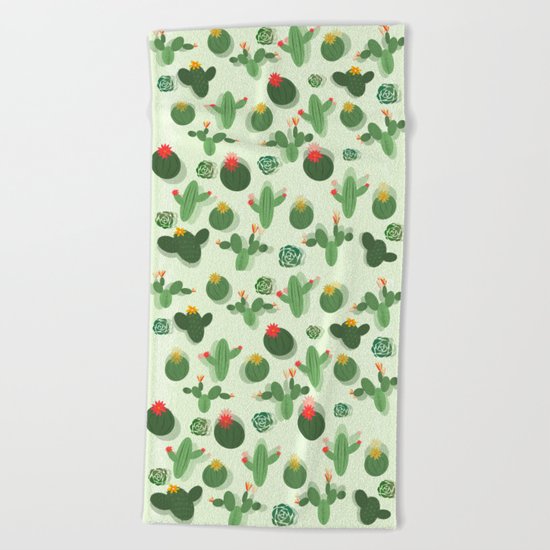 Succulent Beach Towel