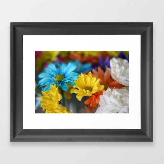 colorful flowers Framed Art Print