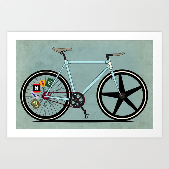 Fixie Bike Art Print