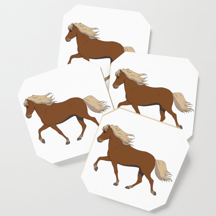 Brown Icelandic Horse Coaster