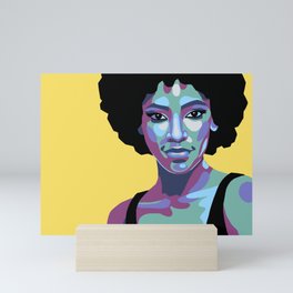 Flat bold portrait of a woman Mini Art Print