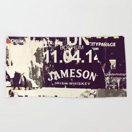 Jameson Irish Whiskey Beach Towel | Photo, Collage, Graphic Design, Illustration 