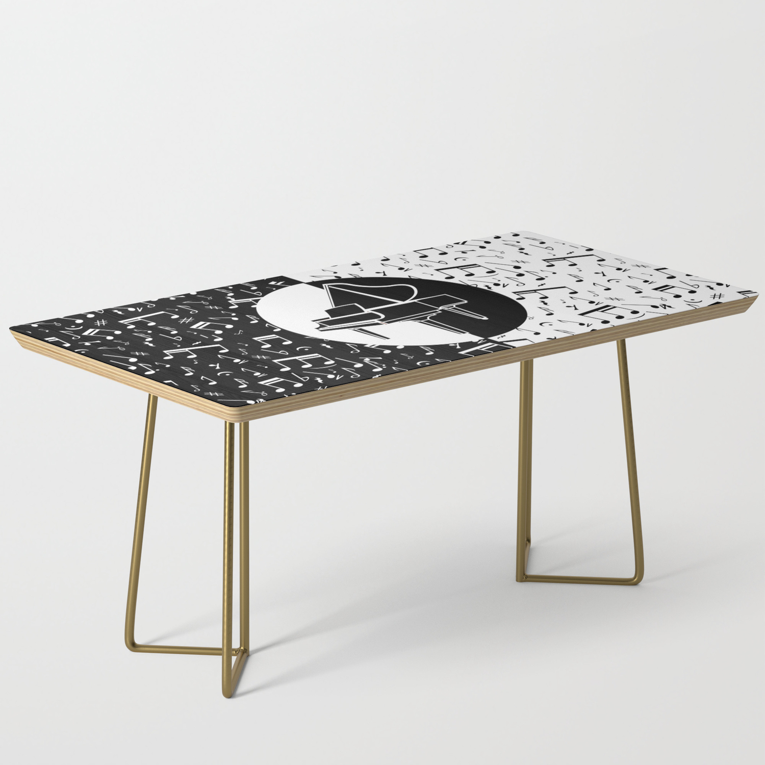 Contemporary Piano And Musical Notes Coffee Table By Gbc Design Society6